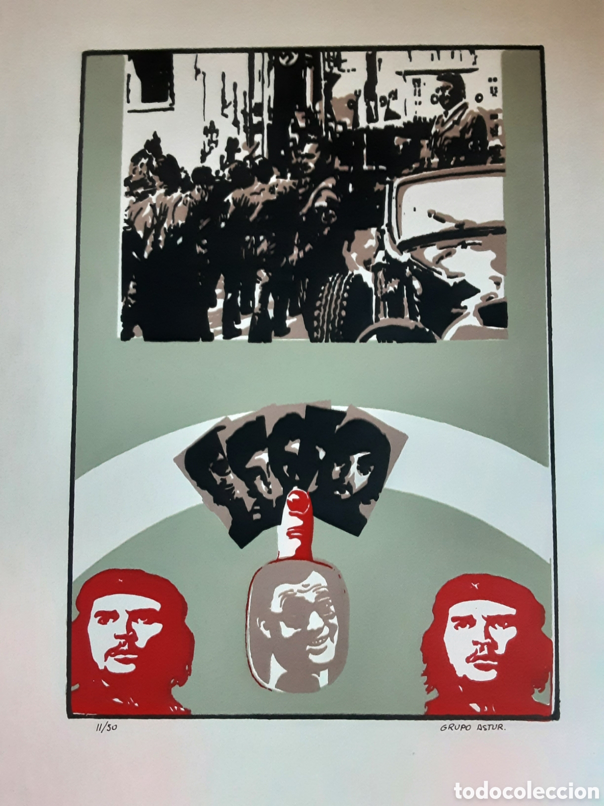 Art: SERIGRAFIA CHE Y CORONEL SANDERS DE 1974 A 1980 LIMITADA Y NUMERADA 11/ 50 GRUPO ASTUR