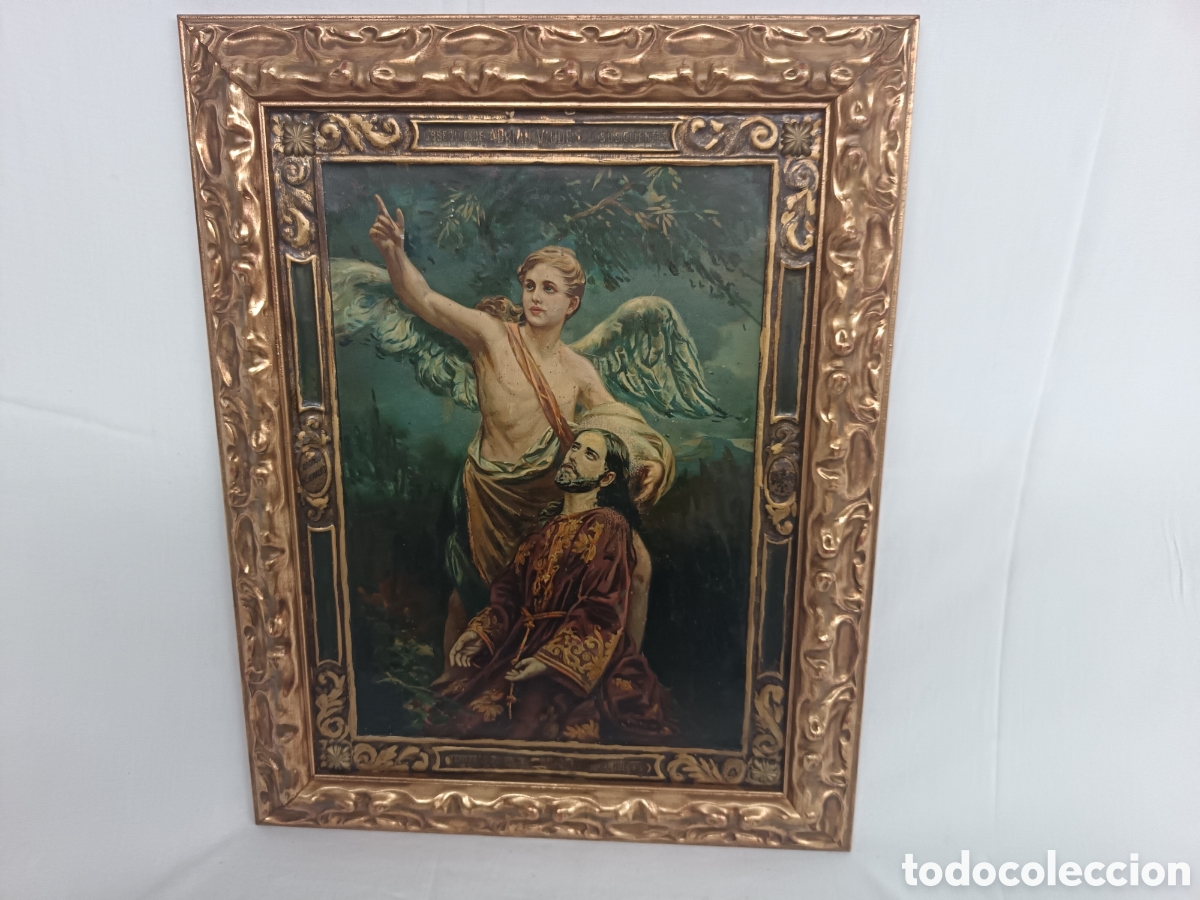 Arte: CHAPA ESMALTADA A&Ntilde;OS 20 APROX, LA ORACI&Oacute;N DEL HUERTO, SALCILLO, OBSEQUIO DE ADRI&Aacute;N VIUDES.