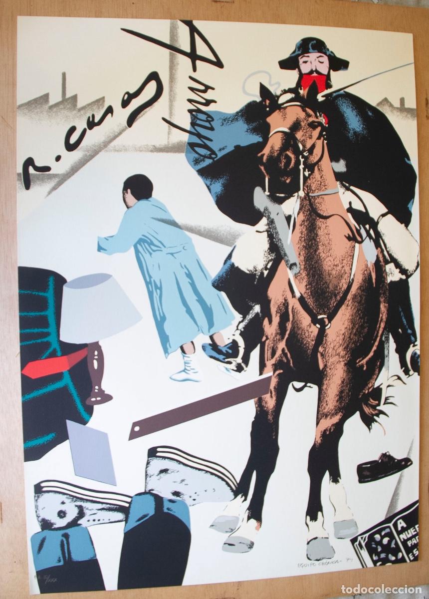 Arte: Equipo Cr&oacute;nica serigraf&iacute;a Casa y Arroyo en la playa
