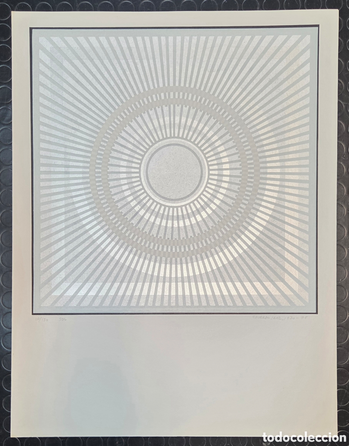 Arte: Eduardo Sanz. Serigraf&iacute;a &rdquo;Sol&rdquo; 10/150. 1978