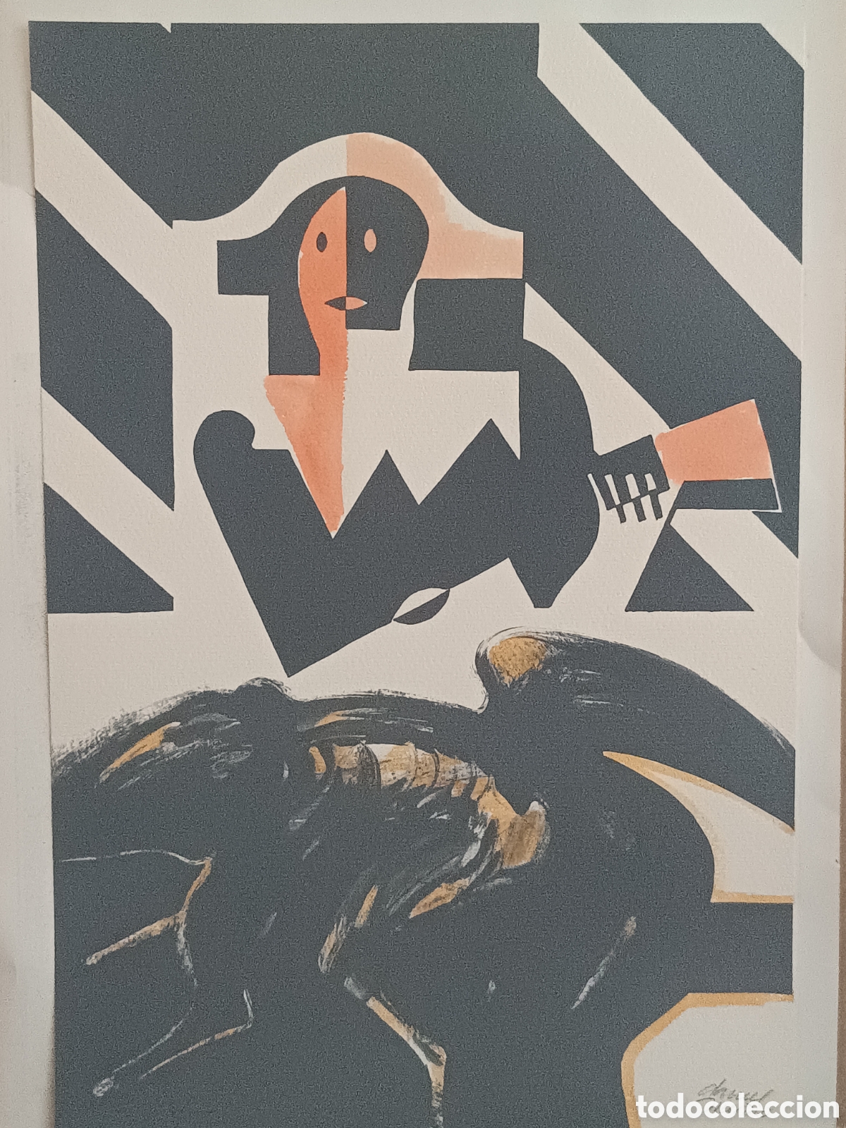Arte: DANIEL MERINO (1941-2011) SERIGRAF&Iacute;A ORIGINAL REALZADA A MANO FIRMADA 32/55 SERIE JUAN GRIS