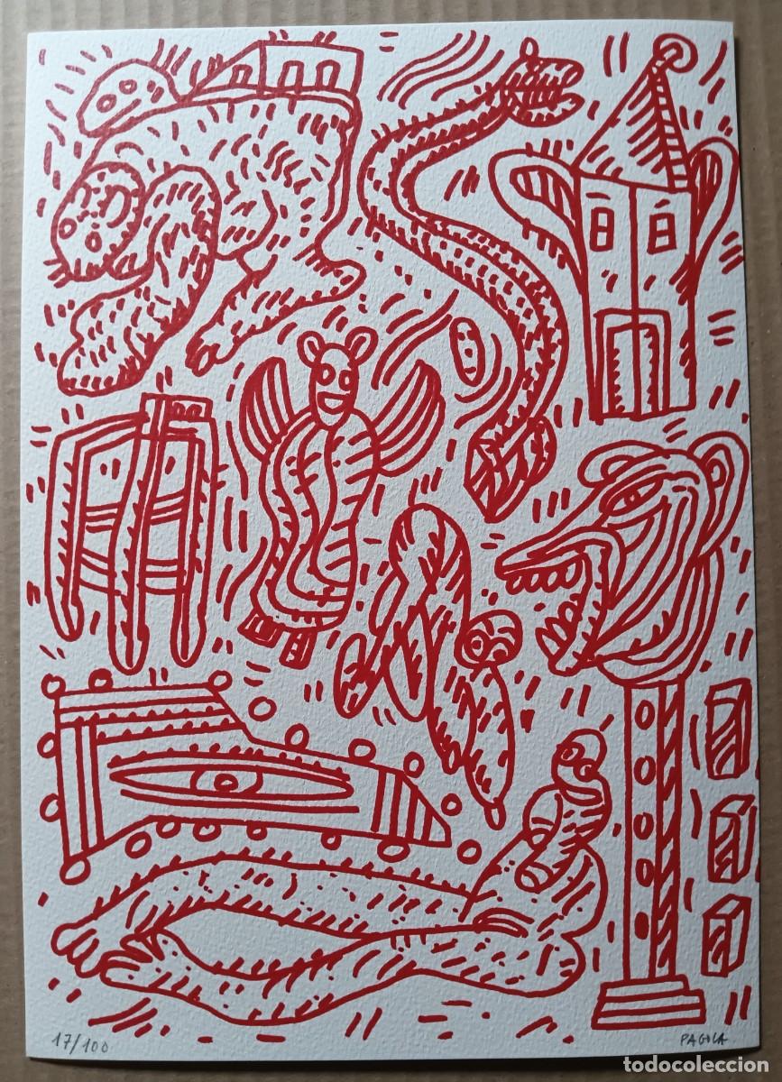 Arte: Javier PAGOLA (San Sebasti&aacute;n, 1955) serigraf&iacute;a 1988 de 32x22cms, firmada l&aacute;piz y numerada 17/100