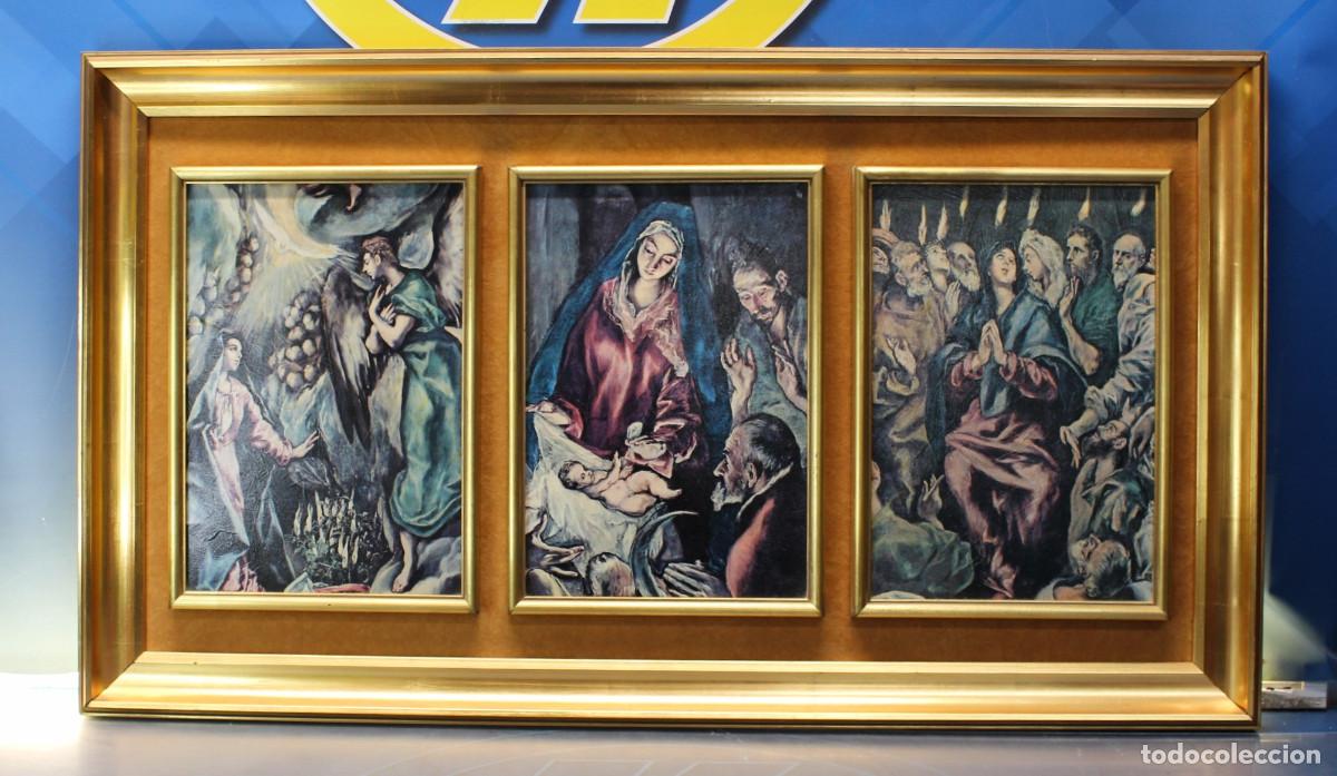 Arte: Tr&iacute;ptico de El Greco. Serigraf&iacute;a - Foto 1