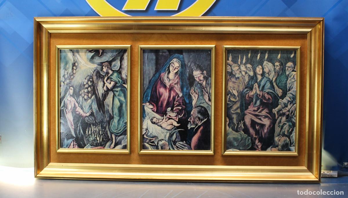 Arte: Tr&iacute;ptico de El Greco. Serigraf&iacute;a - Foto 2
