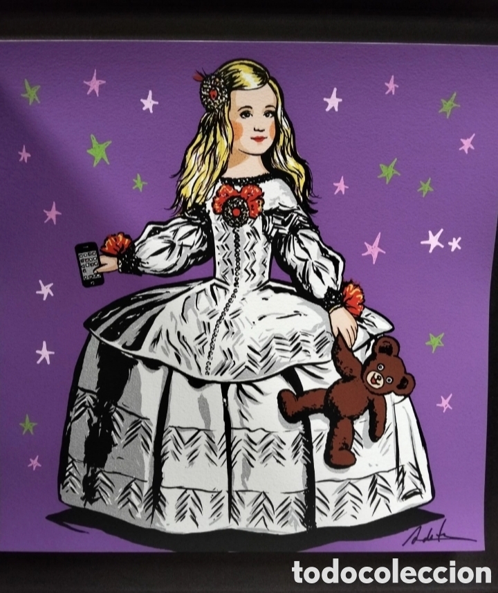 Arte: Obra Original Antonio de Felipe &rdquo;La Infantita con Smartphone&rdquo; Meninas Telef&oacute;nica