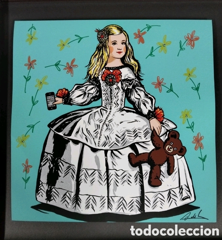 Arte: Obra Original Antonio de Felipe &rdquo;La Infantita con Smartphone&rdquo; Meninas Telef&oacute;nica