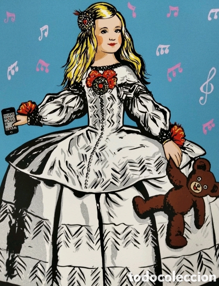 Arte: Obra Original Antonio de Felipe &rdquo;La Infantita con Smartphone&rdquo; Meninas Telef&oacute;nica