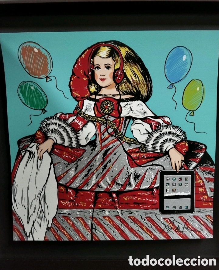 Arte: Obra Original Antonio de Felipe &rdquo;La Infantita con Smartphone&rdquo; Meninas Telef&oacute;nica