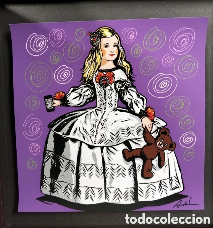 Arte: Obra Original Antonio de Felipe &rdquo;La Infantita con Smartphone&rdquo; Meninas Telef&oacute;nica
