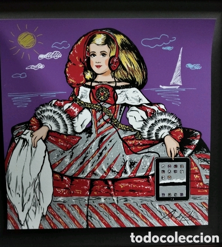 Arte: Obra Original Antonio de Felipe &rdquo;La Infantita con Smartphone&rdquo; Meninas Telef&oacute;nica