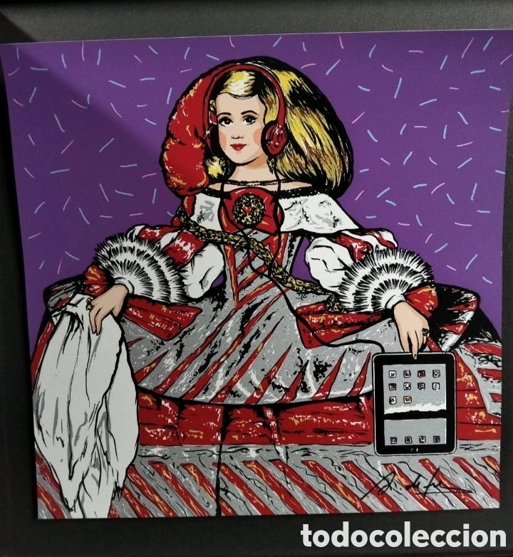 Arte: Obra Original Antonio de Felipe &rdquo;La Infantita con Smartphone&rdquo; Meninas Telef&oacute;nica