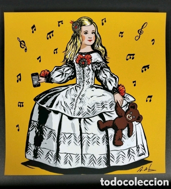 Arte: Obra Original Antonio de Felipe &rdquo;La Infantita con Smartphone&rdquo; Meninas Telef&oacute;nica