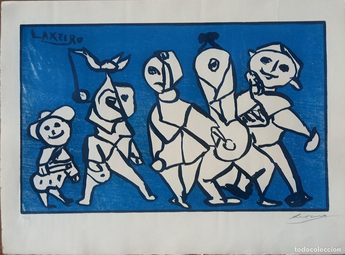 Arte: GALICIA. LAXEIRO. SERIGRAFIA N&ordm; 52/60. TAMA&Ntilde;O PLANCHA 43x67,5 CM. PAPEL 57x76CM.