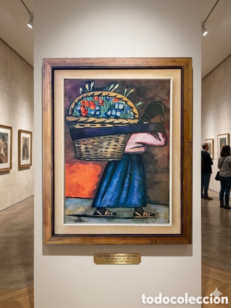 Arte: El portador de flores&ndash; L&aacute;mina de Alta Fidelidad de Diego Rivera
