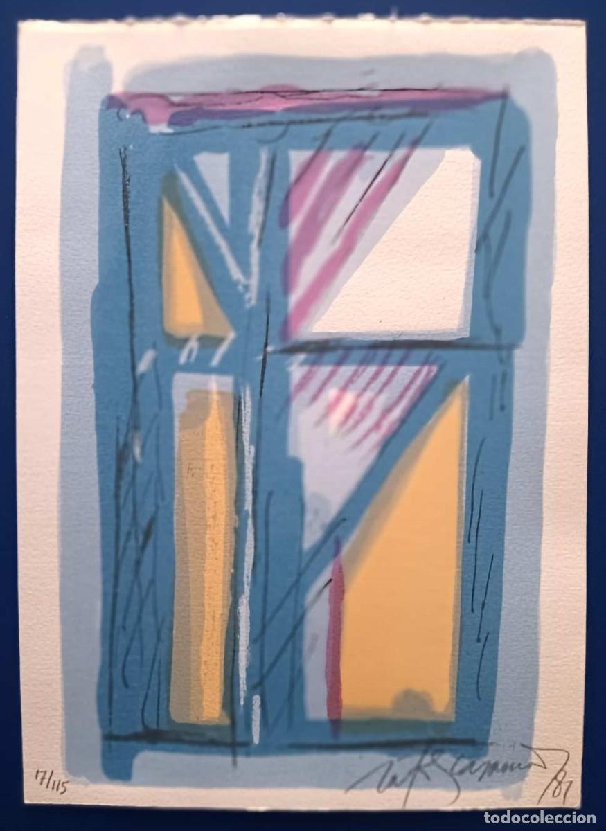Arte: Rafols Casamada (Barcelona, 1923-2009) serigraf&iacute;a 1981 de 23x32cms, firmada l&aacute;piz y numerada 17/115