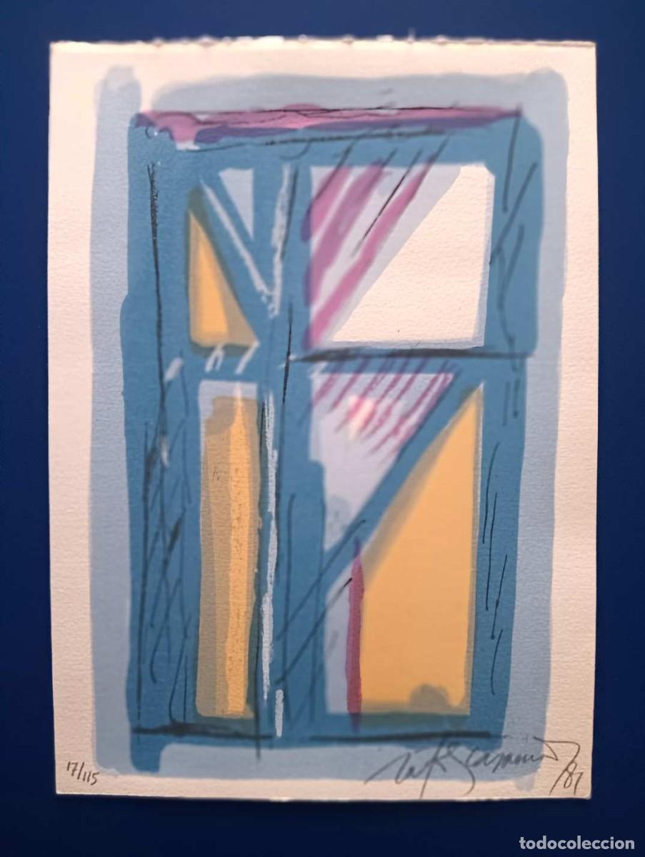 Arte: Rafols Casamada (Barcelona, 1923-2009) serigraf&iacute;a 1981 de 23x32cms, firmada l&aacute;piz y numerada 17/115