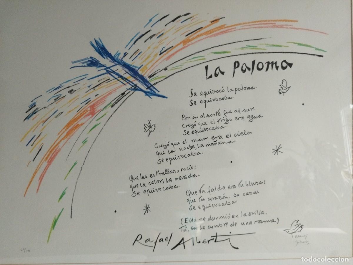 Arte: Serigraf&iacute;a del poema &rdquo;La Paloma&rdquo; - Foto 4