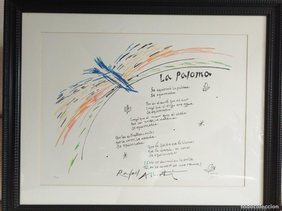 Arte: Serigraf&iacute;a del poema &rdquo;La Paloma&rdquo; - Foto 5