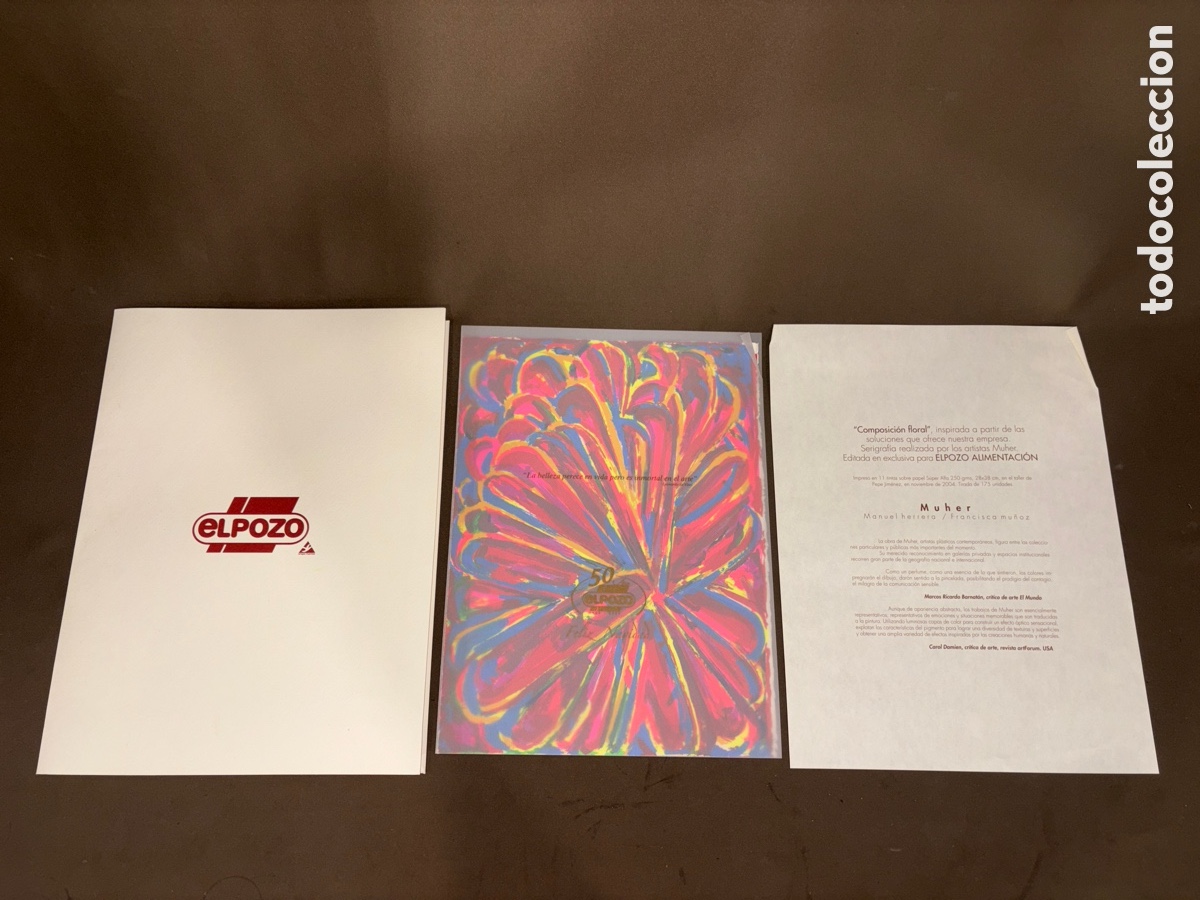 Arte: Serigraf&iacute;a.COMPOSICI&Oacute;N FLORAL POR MUHER,edici&oacute;n limitada de 175 unidades.editada por ElPozo alimeta.