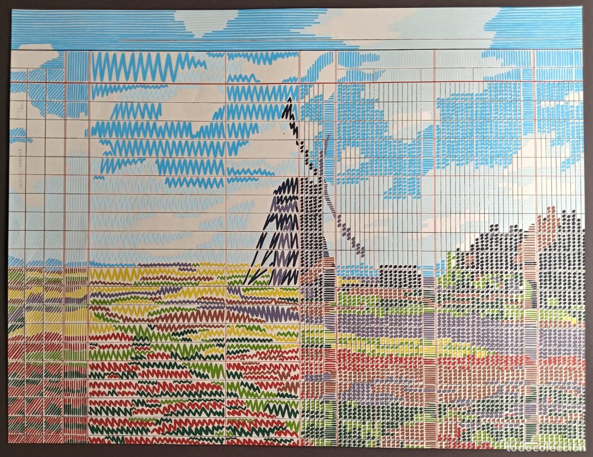 Arte: Isabel Oliver Cuevas (Valencia 1946) serigraf&iacute;a colores 47x61 firmada mano y num /250 En buen estado