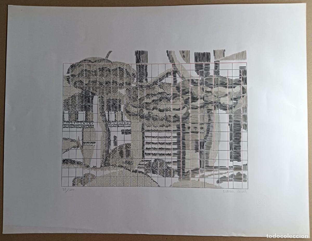 Arte: Isabel Oliver Cuevas (Valencia 1946) serigraf&iacute;a colores 50x70 papel, firmada mano y num /300