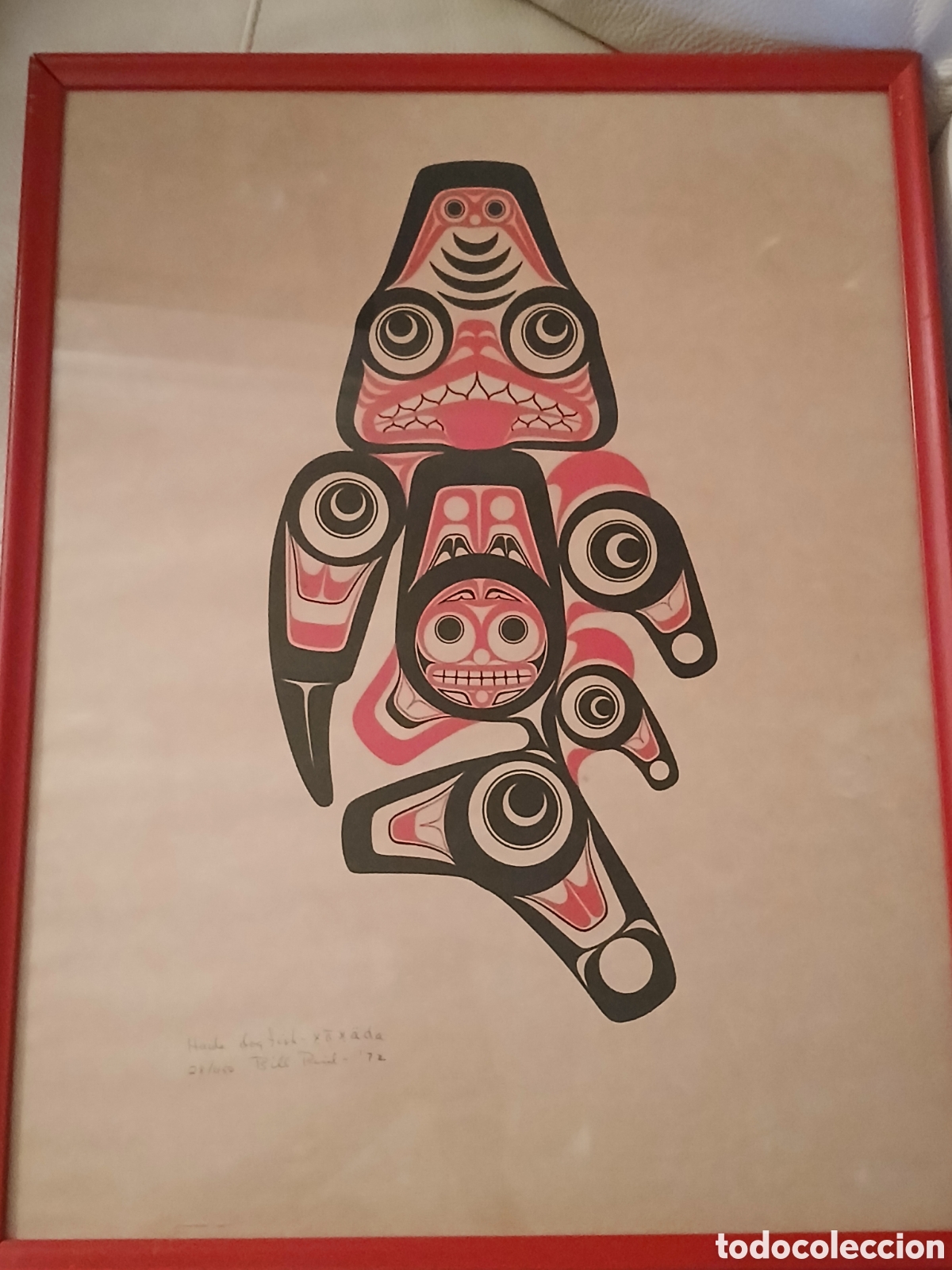 Arte: Haida Dogfish(Xaxada). Bill Reid 1970. Serigrafia numerada 28/450