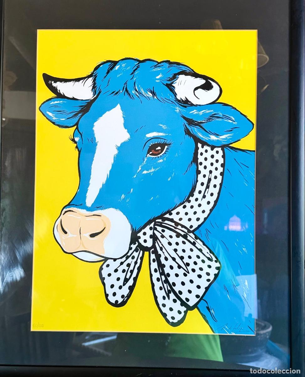 Arte: Antonio de Felipe &ndash; Vaca Pop Art &ndash; Serigraf&iacute;a firmada y numerada 160/200