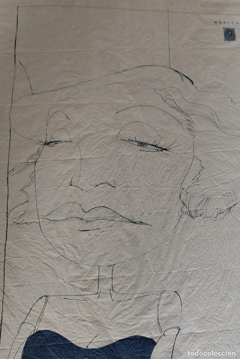 Arte: Friedemann Hahn (1949). Marlene, el &aacute;ngel azul, serigraf&iacute;a, 1989