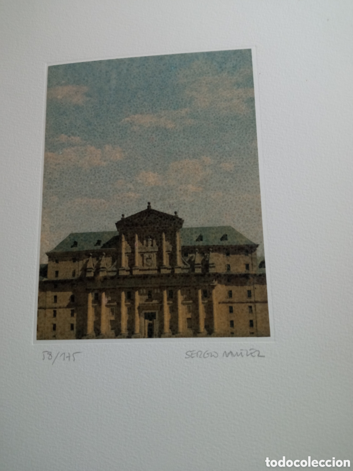 Arte: Monasterio de San Lorenzo del Escorial, magn&iacute;fica serigrafia de Sergio Ram&iacute;rez, firmado y numerado