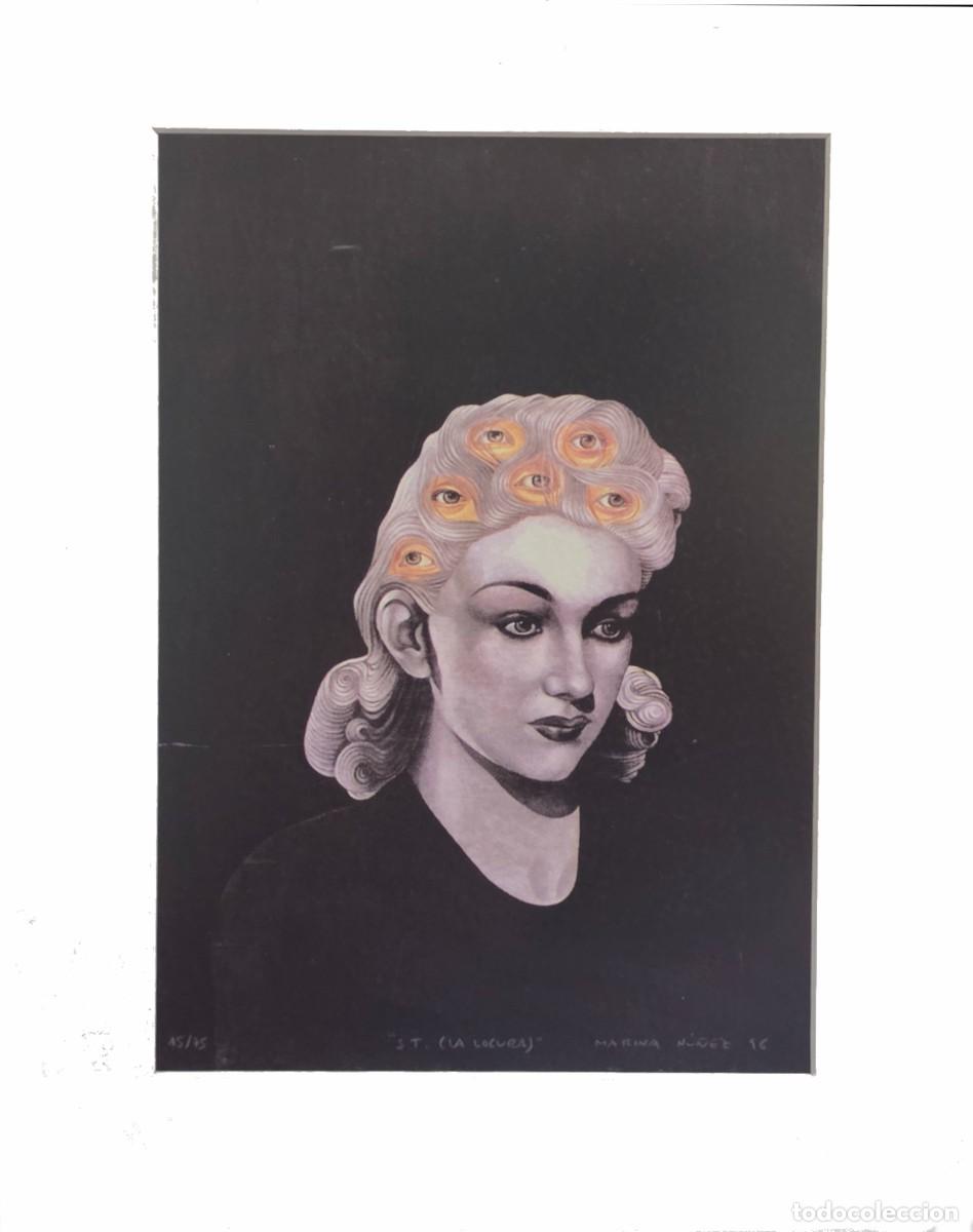 Arte: NU&Ntilde;EZ, MARINA , serigraf&iacute;a 45/75, obra titulada S.T.&rdquo;La locura&rdquo;.