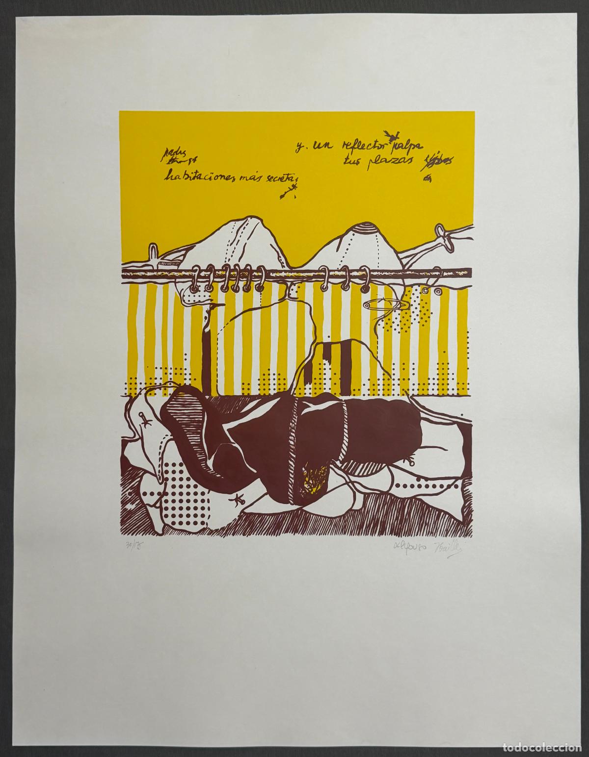 Arte: Serigraf&iacute;a con textos de Octavio Paz , firmada y justificada a l&aacute;piz