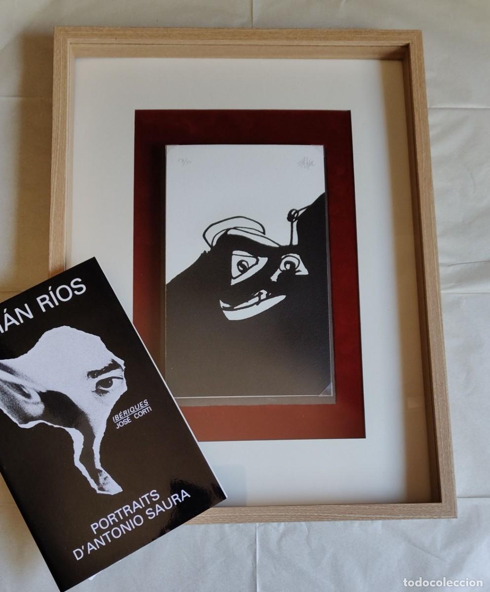 Arte: Antonio Saura - Portraits d'Antonio Saura, serigrafia firmada a mano y numerada.