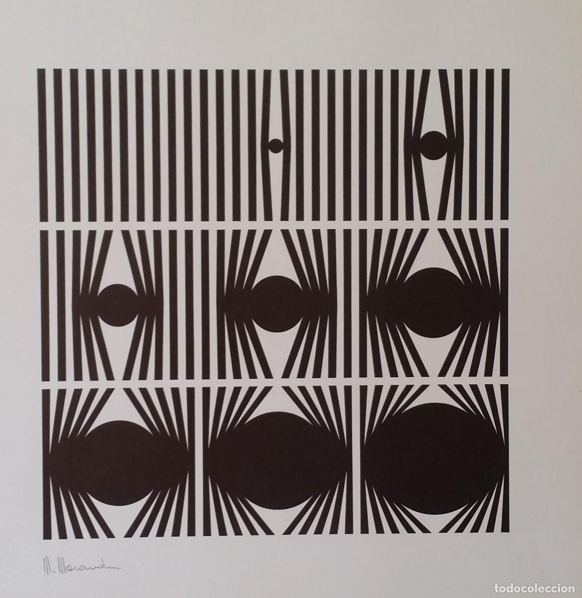 Arte: Marcello Morandini (1940), OP ART, Serigraf&iacute;a, firmada, 1973.