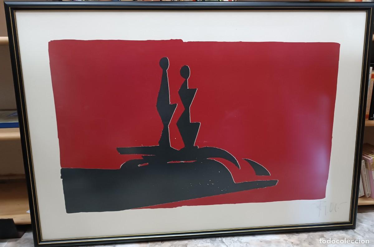 Arte: Serigraf&iacute;a del pintor murciano Antonio Ballester 2001. (17/45) 94X57. Marco 117X83. Murcia