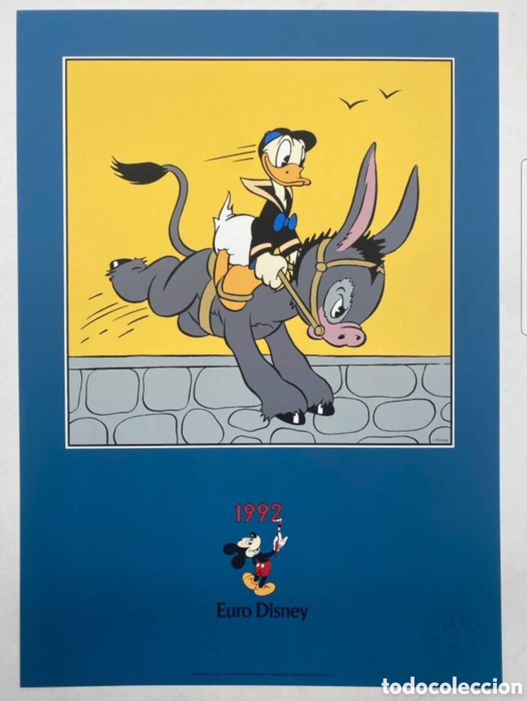 Arte: Serigraf&iacute;a Disney Euro Disney 1992 &ndash; Donald Duck &ndash; Edici&oacute;n limitada 3.000 ejemplares