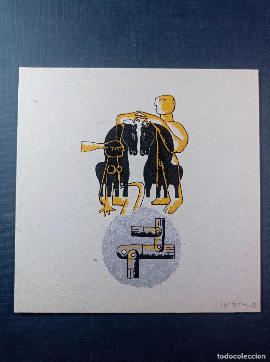 Arte: ISIDRO FERRER. PREMIO NACIONAL DE DISE&Ntilde;O. SERIGRAF&Iacute;A A TRES TINTAS. AD&Aacute;N Y EVA, CABALLOS, PECES. VER