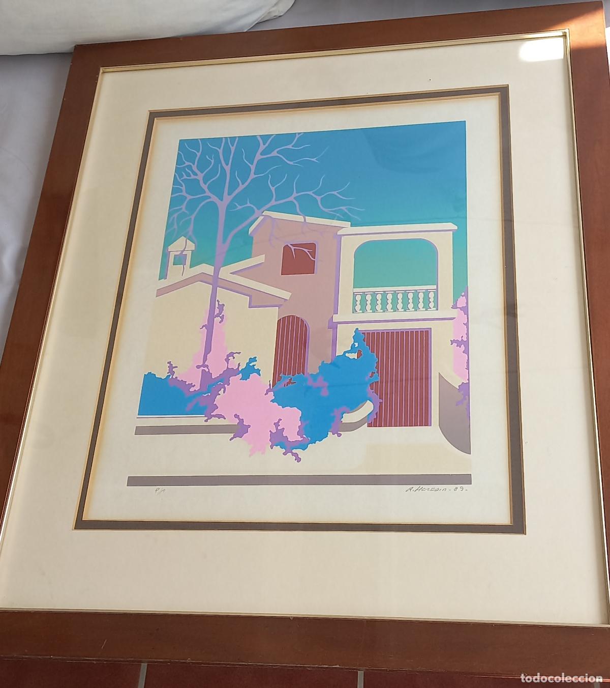 Arte: Cuadro Rafael Heredia serigraf&iacute;a enmarcada