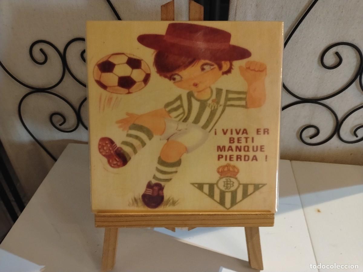 Arte: CARTEL VINTAJE DEL BETIS EN MADERA 20 X 20