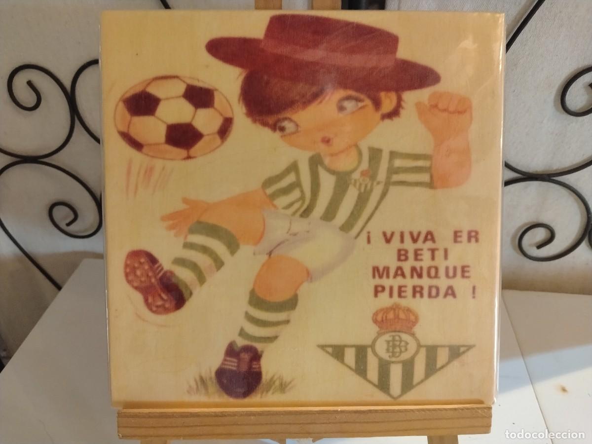Arte: CARTEL VINTAJE DEL BETIS EN MADERA 20 X 20