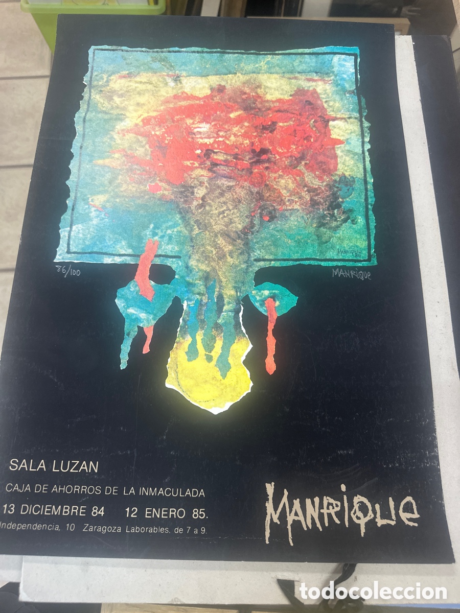 Arte: cesar manrique cartel explosion de lqvq numerado y firmado