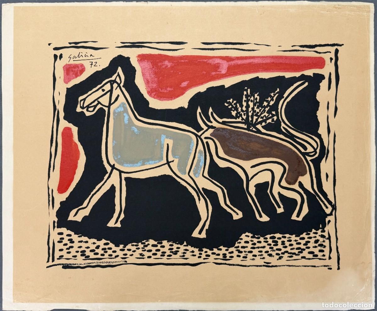 Arte: Jose Luis Galicia , serigraf&iacute;a coloreada a mano , firmada en plancha , a&ntilde;o 1972