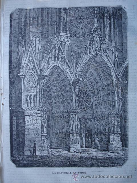 Arte: LA CATEDRAL DE REIMS  1838 - Foto 1