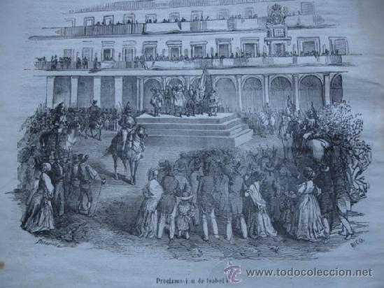 Arte: PROCLAMAMCION DE ISABEL II - Foto 1