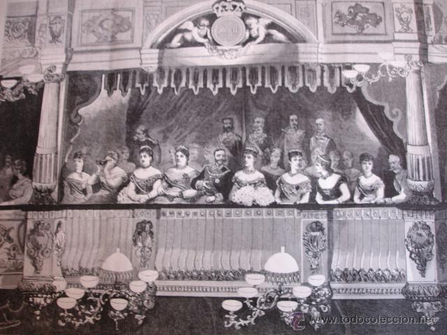 Arte: MADRID PALCO REAL EN LA OPERA .GRABADO DE 1879 - Foto 1