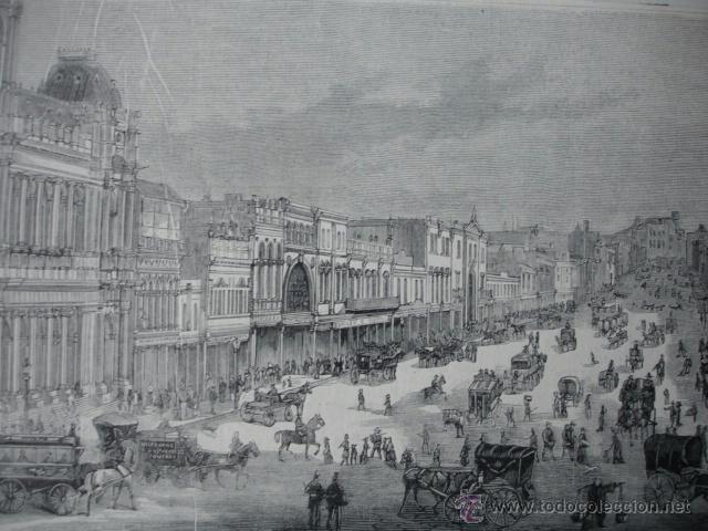 Arte: MELBOURNE CALLE BOURKE 1879 - Foto 1