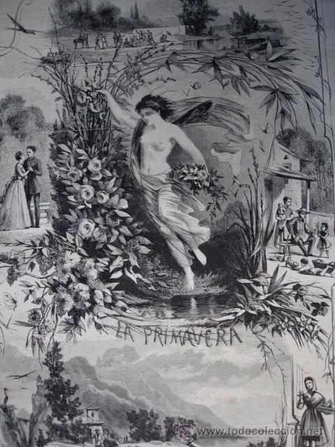Arte: LA PRIMAVERA A&Ntilde;O 1870. - Foto 1