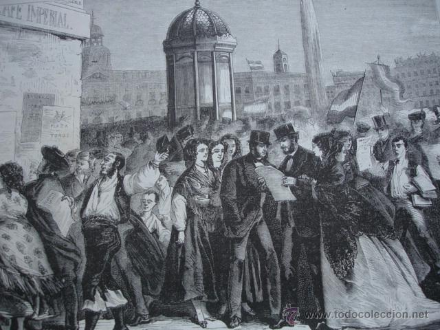 Arte: MADRID PUERTA DEL SOL TIPOS  .A&Ntilde;O 1871 - Foto 1