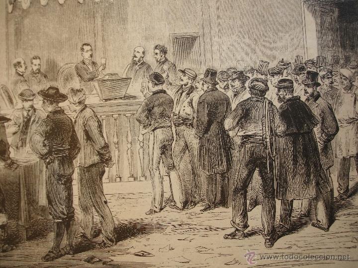 Arte: MADRID COLEGIO ELECTORAL  1871 - Foto 1
