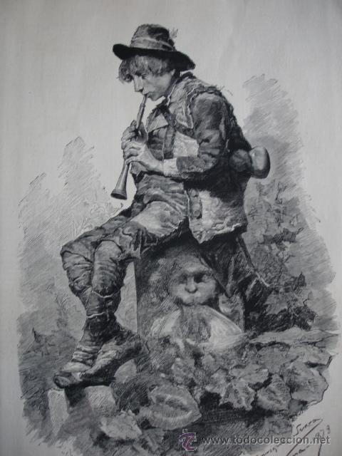 Arte: IDILIO .ENRIQUE SERRA A&Ntilde;O 1879 - Foto 1