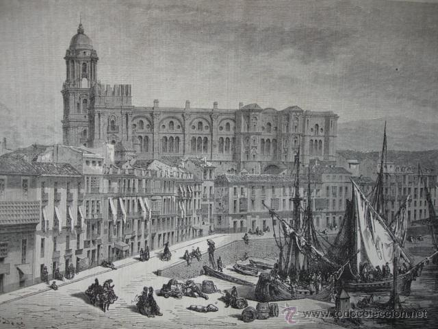 Arte: MALAGA. A&Ntilde;O 1865. - Foto 1